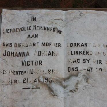 VICTOR Johanna Adriana nee VENTER 1880-1938