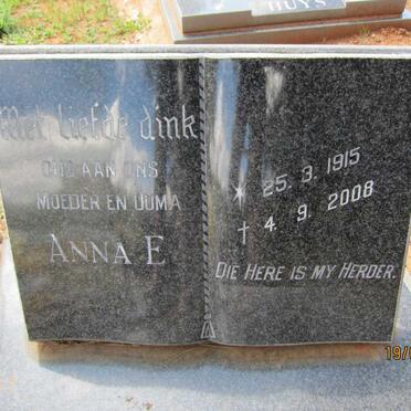 VISSER Anna E. 1915-2008