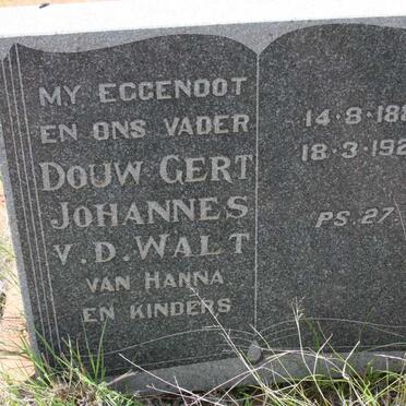 WALT Douw Gert Johannes, v.d. 1884-1920