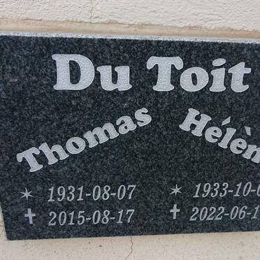 TOIT Thomas, du 1931-2015 & Helene 1933-2022