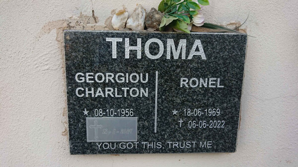 THOMA Georgiou Charlton 1956-2024 & Ronel 1969-2022 
