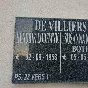 VILLIERS Hendrik Lodewyk, de 1958- & Susanna Maria BOTHA 1960-