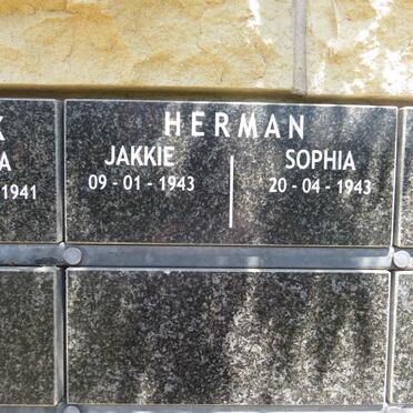 HERMAN Jakkie 1943- & Sophia 1943-