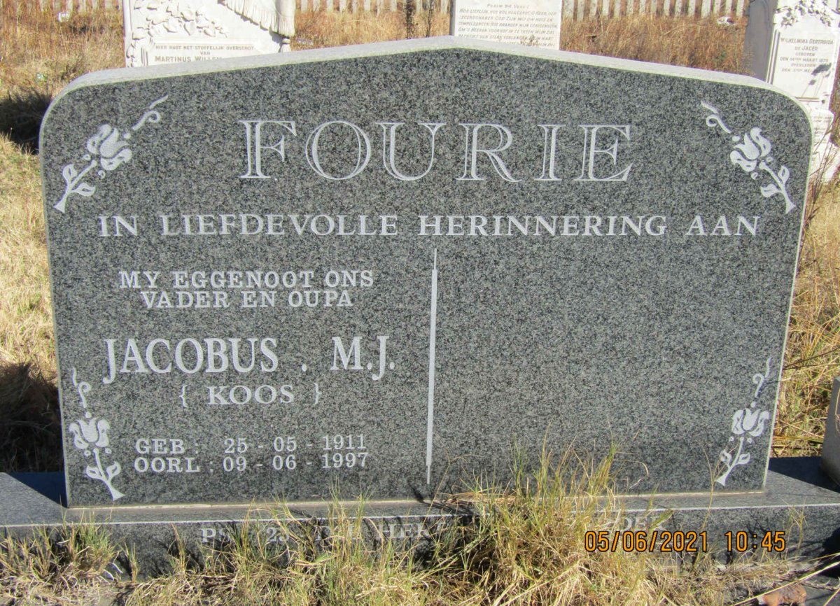 FOURIE Jacobus M. J. 1911-1997