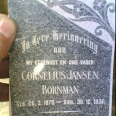 BORNMAN Cornelius Jansen 1879-1936