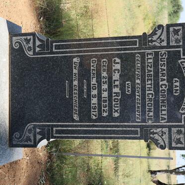 ROUX Susara Cornelia Elizabeth, le nee CRONJE 1892-1917