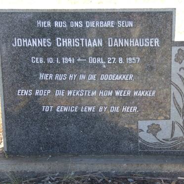 DANNHAUSER Johannes Christiaan 1941-1957