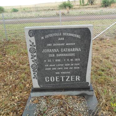 COETZER Johanna Catharina nee DANNHAUSER 1890-1970