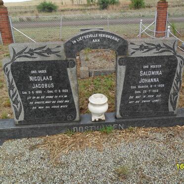 OOSTHUIZEN Nicolaas Jacobus 1880-1959 &amp; Salomina Johanna BASSON 1902-1959