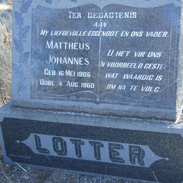 LOTTER Mattheus Johannes 1905-1960