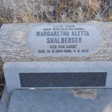 SMALBERGER Margaretha Aletta nee VAN AARDT 1904-1973
