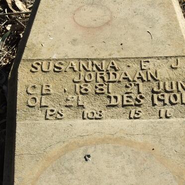 JORDAAN Susanna E.J. 1881-1901