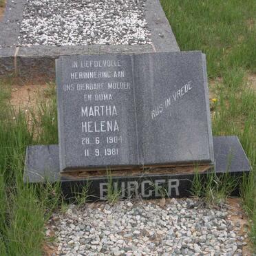 BURGER Martha Helena 1904-1981