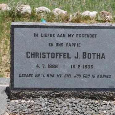 BOTHA Christoffel J. 1888-1936