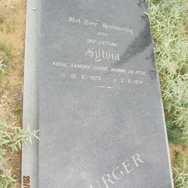 BURGER Sylvia 1929-1974