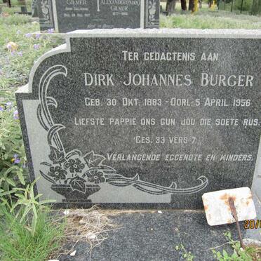 BURGER Dirk Johannes 1883-1956