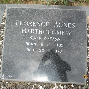 BARTHOLOMEW Florence Agnes nee SUTTON 1889-1979