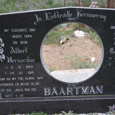 BAARTMAN Albert Bernardus 1944-1995 &amp; Anna Catharina 1946-