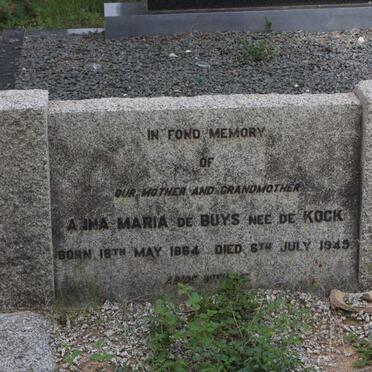 BUYS Anna Maria, de nee DE KOCK 1864-1945
