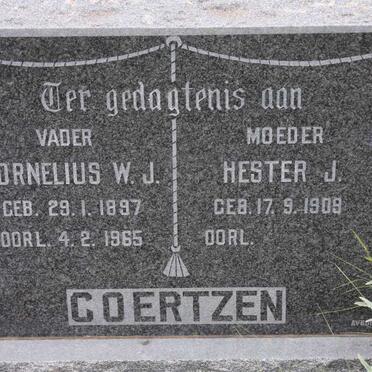 COERTZEN Cornelius W.J. 1897-1965 &amp; Hester J. 1909-