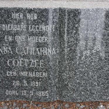 COETZEE Anna Catharina nee NIENABER 1891-1965