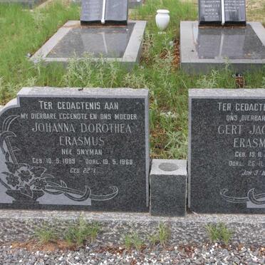 ERASMUS Gert Jacobus 1890-1969 &amp; Johanna Dorothea SNYMAN 1889-1968