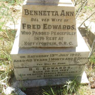 EDWARDS Bennetta Ann -1907 :: EDWARDS B.C. 1887-1913