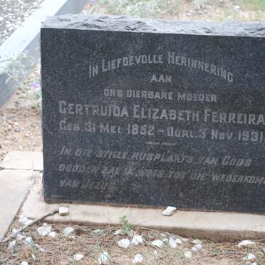 FERREIRA Gertruida Elizabeth 1852-1931