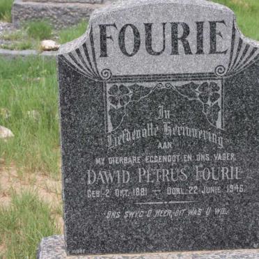 FOURIE Dawid Petrus 1881-1946