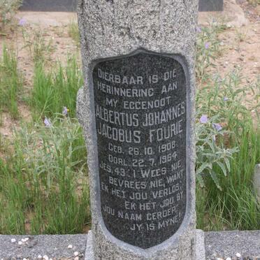 FOURIE Albertus Johannes Jacobus 1908-1964