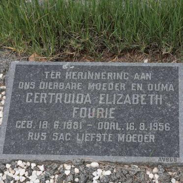 FOURIE Gertruida Elizabeth 1881-1956