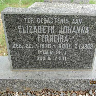 FERREIRA Elizabeth Johanna 1976-1969