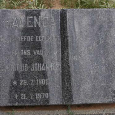 HAVENGA Jacobus Johannes 1900-1970