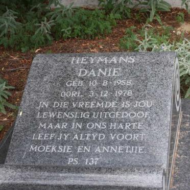 HEYMANS Danie 1958-1978