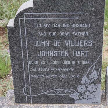 HART John de Villiers Johnston 1925-1968