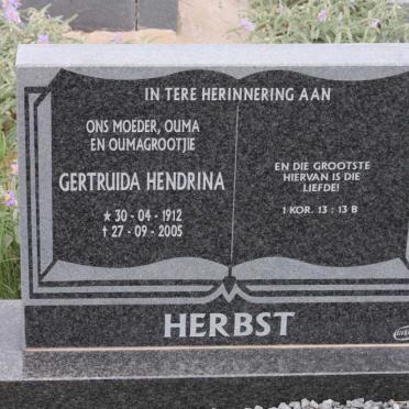 HERBST Gertruida Hendrina 1912-2005
