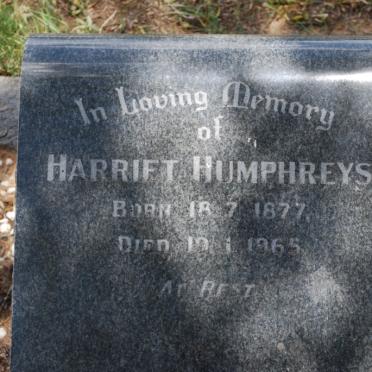 HUMPHREYS Harriet 1877-1965