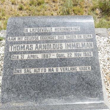IMMELMAN Thomas Arnoldus 1887-1953 