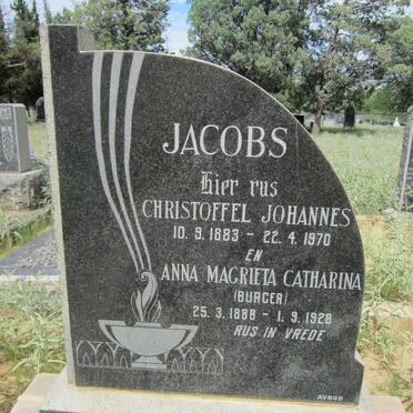 JACOBS Christoffel Johannes 1883-1970 &amp; Anna Magrieta Catharina BURGER 1888-1928