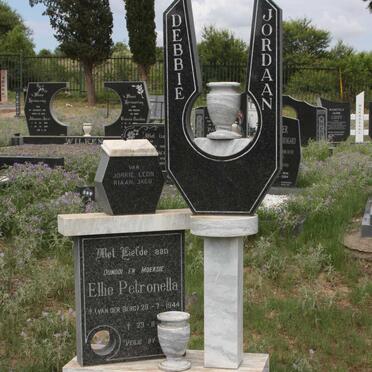 JORDAAN Adriaan Johan 1967-1996 :: JORDAAN Ellie Petronella nee VAN DER BERG 1944-1990