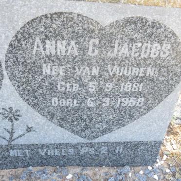 JACOBS Daniel J. 1880-1960 &amp; Anna C. van VUUREN 1881-1958