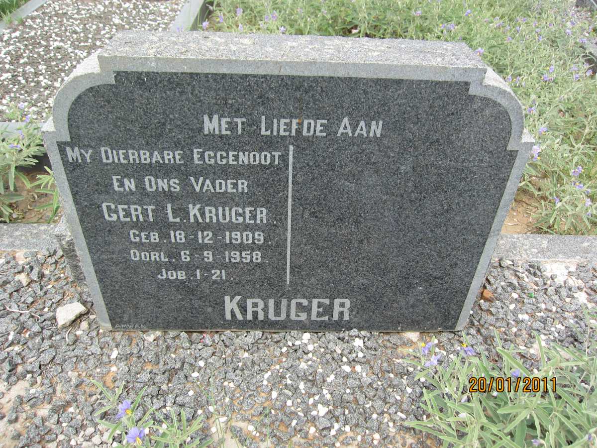 KRUGER Gert L. 1909-1958