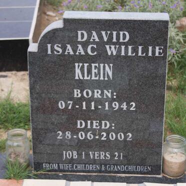 KLEIN David Isaac Willie 1942-2002
