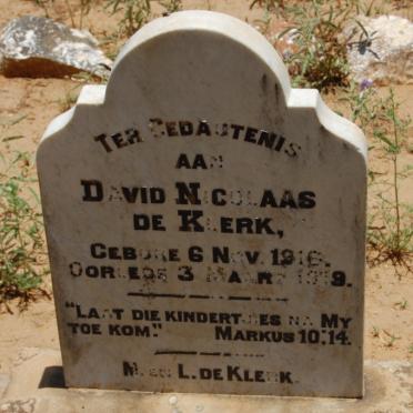 KLERK David Nicolaas, de 1916-1919
