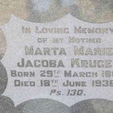 KRUGER Marta Marie Jacoba 1868-1936