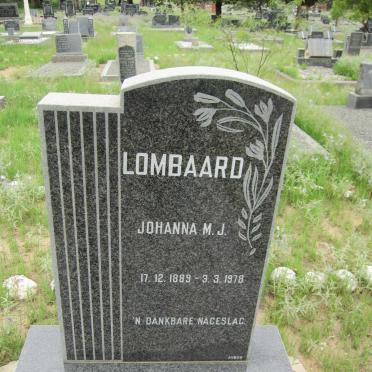 LOMBAARD Johanna M.J. 1889-1978