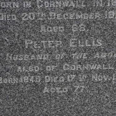 LAWRY Walter -1906 :: ELLIS Peter 1849-1926 &amp; Mary Ellen LAWRY 1857-1925
