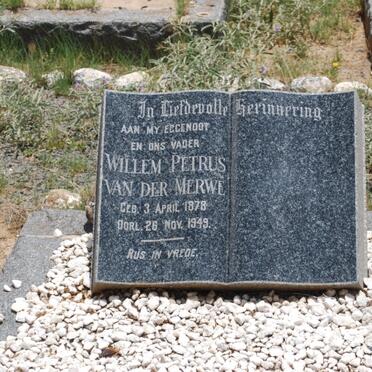 MERWE Willem Petrus, van der 1878-1949