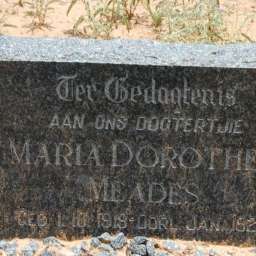MEADES Maria Dorothea 1918-1923