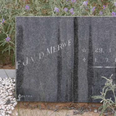 MERWE F.J., v.d. 1901-1978
